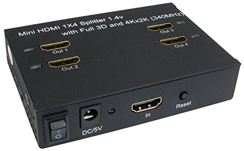 Pro Signal HD-SLT404 4-Port HDMI High Speed Splitter with 3D & 4Kx2K Support