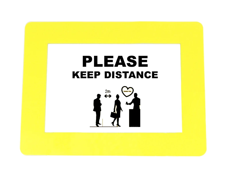 Tarifold Fr 197624 Permanent Adhesive Floor Frames A4 for Custom Signs, Yellow - Pack of 10