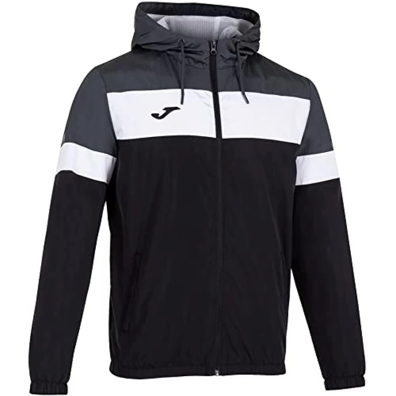 Joma Men's Crew Iv Raincoat, Black-Anthracite, XL