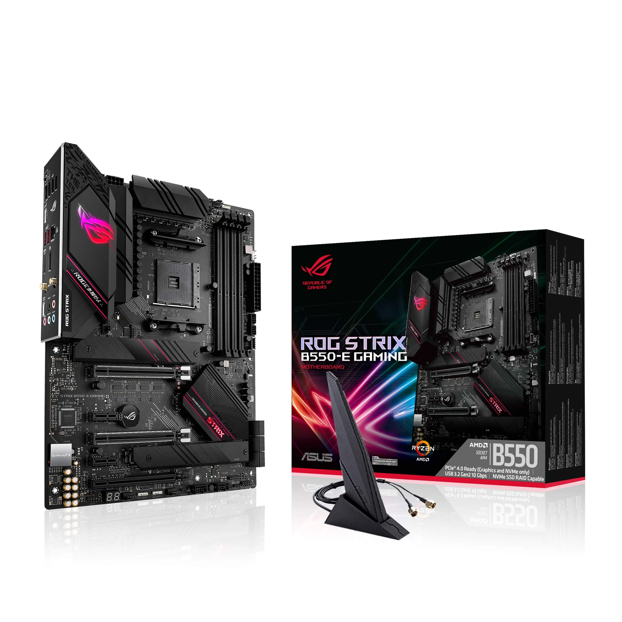ASUS ROG STRIX B550-E GAMING, AMD AM4, ATX,128GB DDR4, 4DIMM, DP, HDMI, PCIE