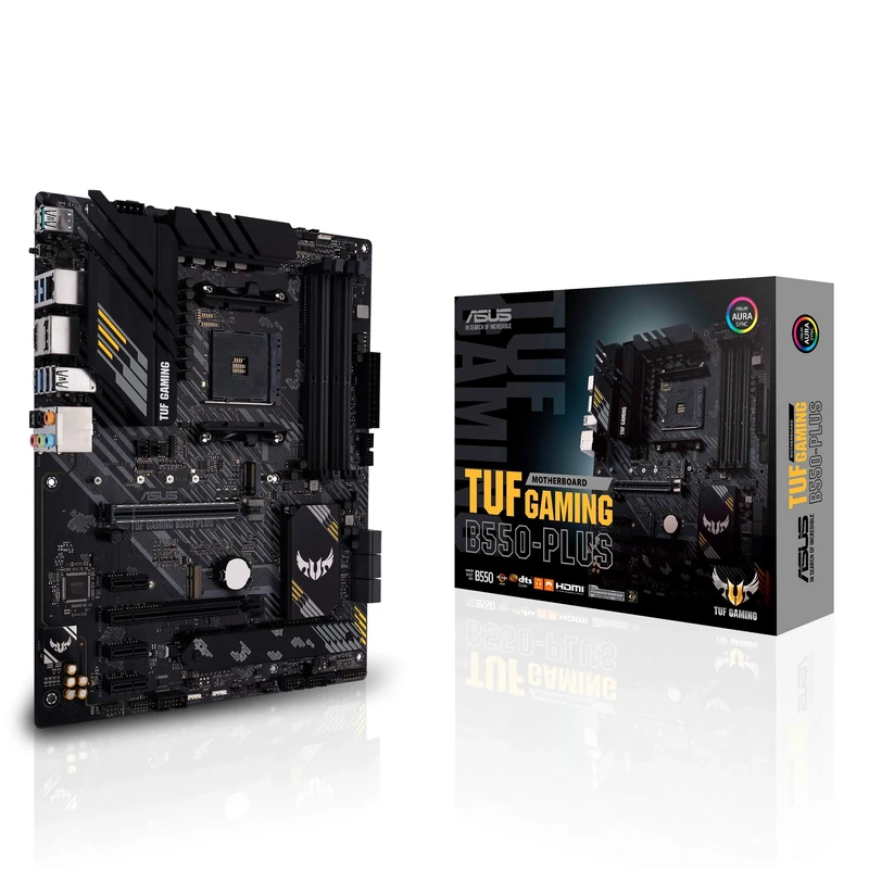 ASUS TUF GAMING B550-PLUS - Motherboard - ATX - Socket AM4 - AMD B550 Chipset - USB-C Gen2, USB 3.2 Gen 1, USB 3.2 Gen 2