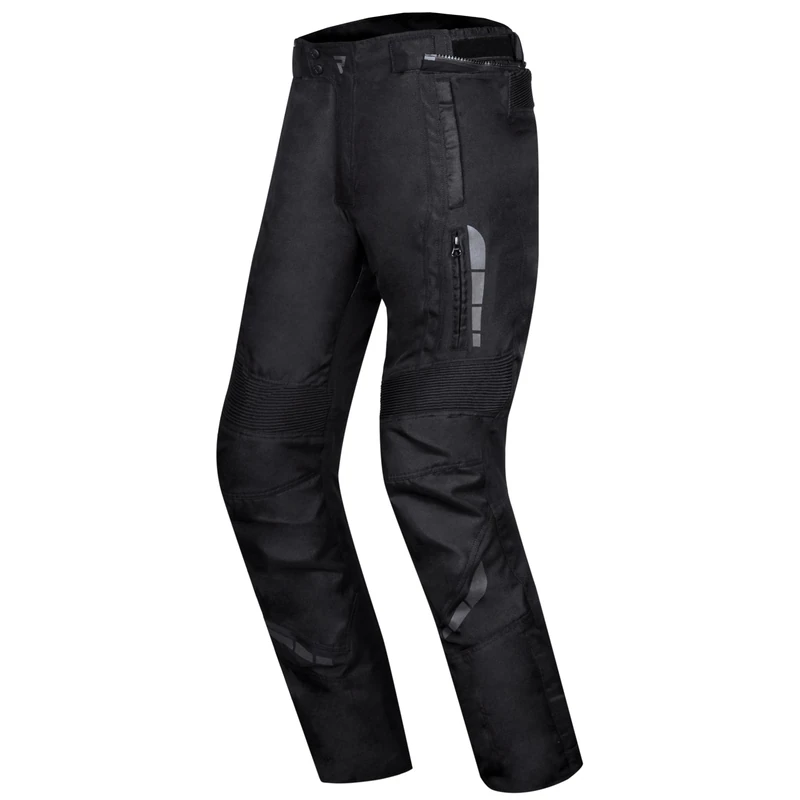 REBELHORN Thar II Motorcycle Tour Trousers Black for Men 3-Layer Waterproof Membrane Insulation Lining CE Level 1 Protectors Climate System Non-Slip Panels Reflective Elements