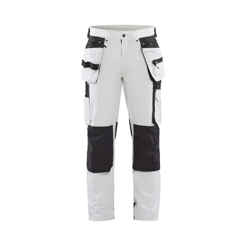 Blaklader 108916451098D96 4-Way Stretch Painter's Trousers, White/Dark Grey, Size D96