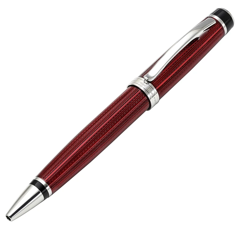 Xezo Incognito Ballpoint Pen - Burgundy Red & Platinum
