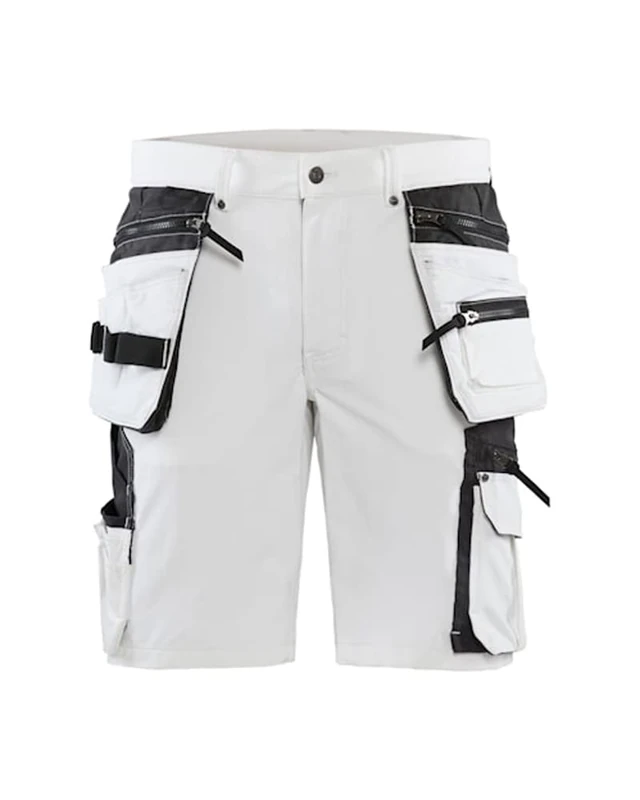 Blaklader 108816451098C56 4-Way Stretch Painter Shorts, White/Dark Grey, Size C56