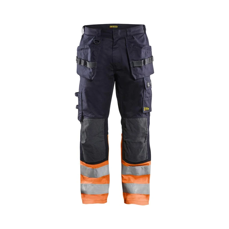 Blaklader 148915138953C62 Multinorm Inherent Work Trousers, Navy/Orange, Size C62