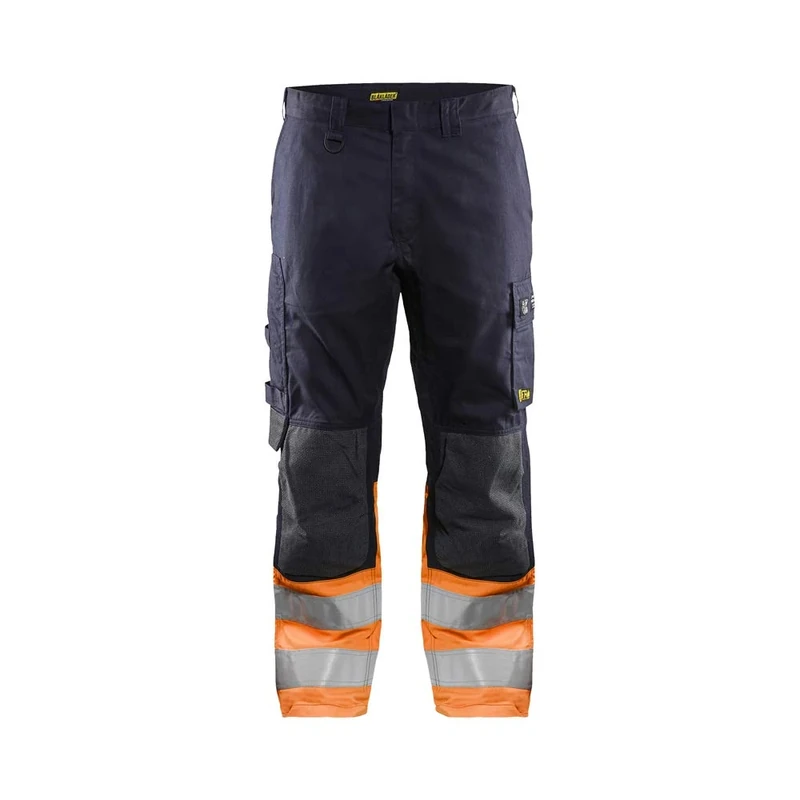 Blaklader 148815138953C50 Multinorm Inhärent Work Trousers, Navy/Orange, Size C50