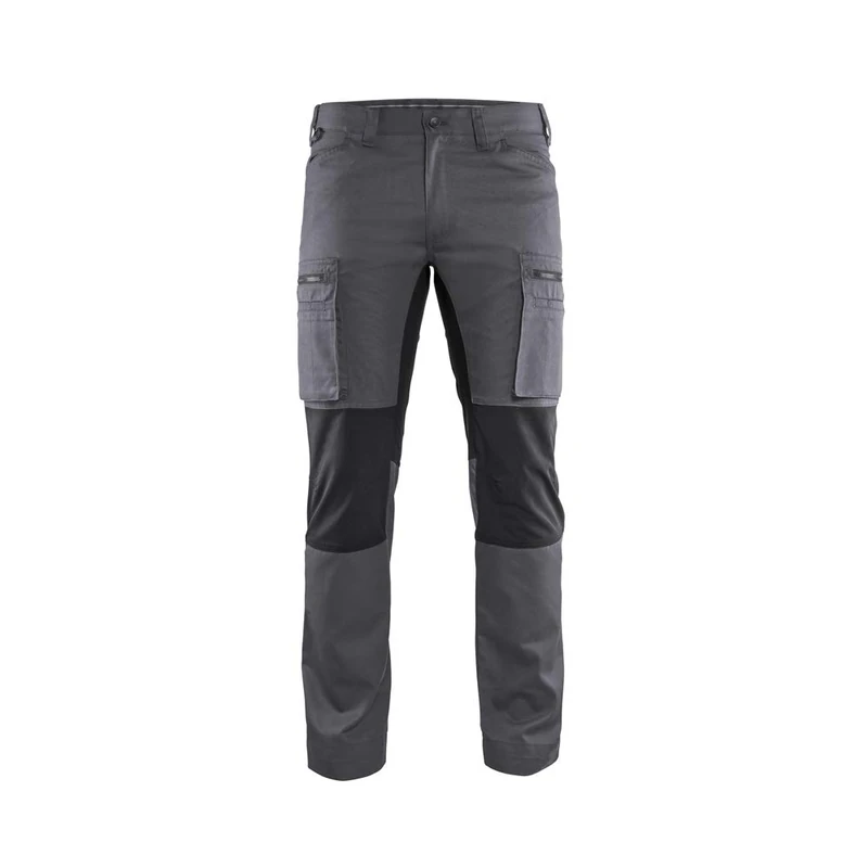 Blaklader 145918459699C60 Service Stretch Work Trousers, Medium Grey/Black, Size C60