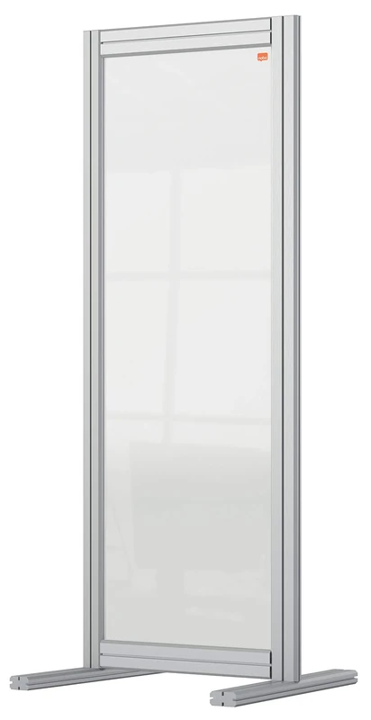 Nobo Clear Acrylic Desk Divider, 1m High, Free Standing Screen System, Premium Plus, 400 x 1000 mm, 1915494