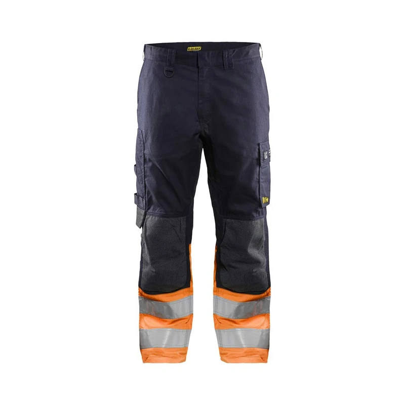 Blaklader 148815138953C64 Multinorm Inharent Work Trousers, Navy/Orange, Size C64