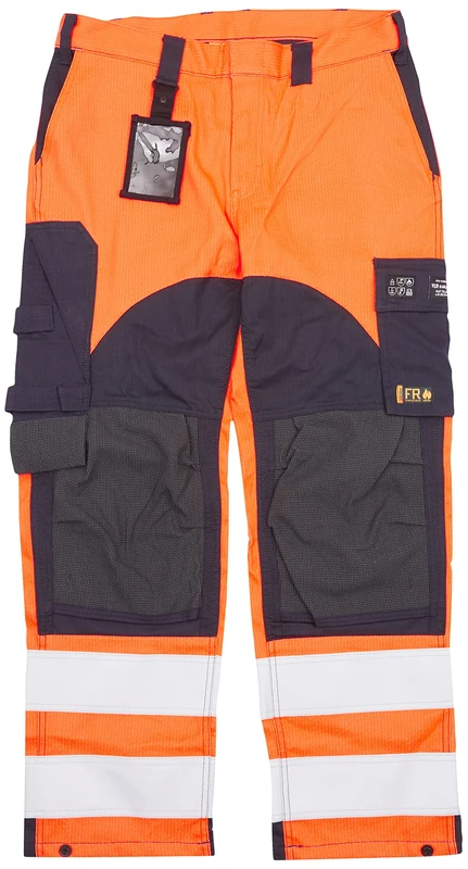 Blaklader 158815135389D116 Multinorm Inhärent Work Trousers, High Vis Orange/Navy, Size D116