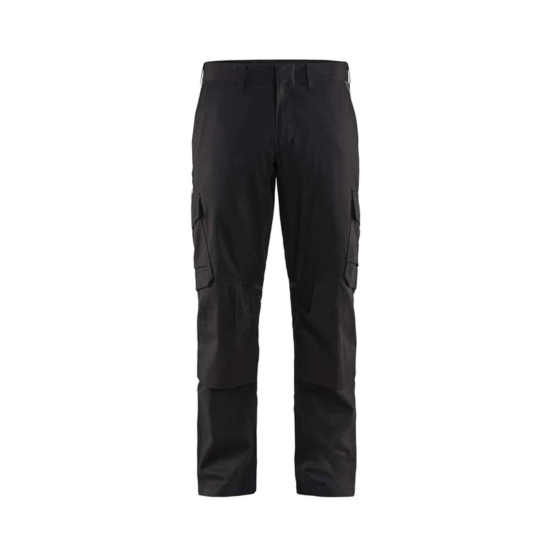 Blaklader 144818329998C48 Industrial Stretch Work Trousers with Knee Pad Pockets, Black/Dark Grey, Size C48