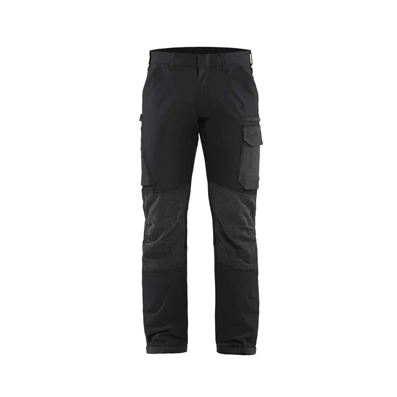 Blaklader 142216459998C150 4-Way Stretch Service Work Trousers, Black/Dark Grey, Size C150