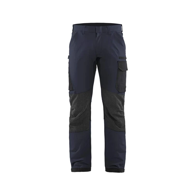 Blaklader 142216458699C146 4-Way Stretch Service Work Trousers, Dark Navy/Black, Size C146