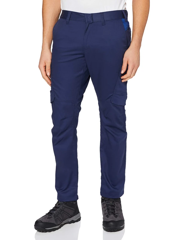 Blaklader 144418328985D100 Industrial Stretch Work Trousers, Navy/Cornflower, Size D100