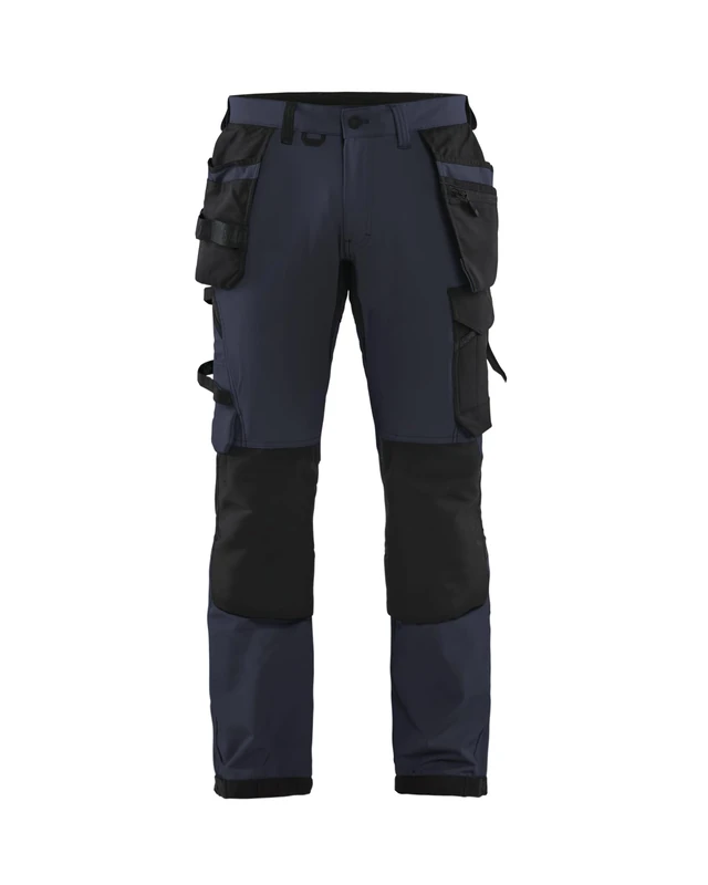 Blaklader 152216458699D116 4-Way Stretch Craftsman's Work Trousers, Dark Navy/Black, Size D116