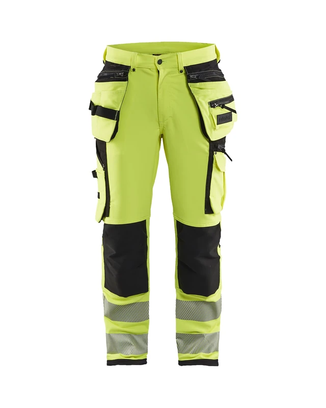 Blaklader 199716423399D84 4-Way Stretch High Visibility Trousers - Yellow/Black, Size D84