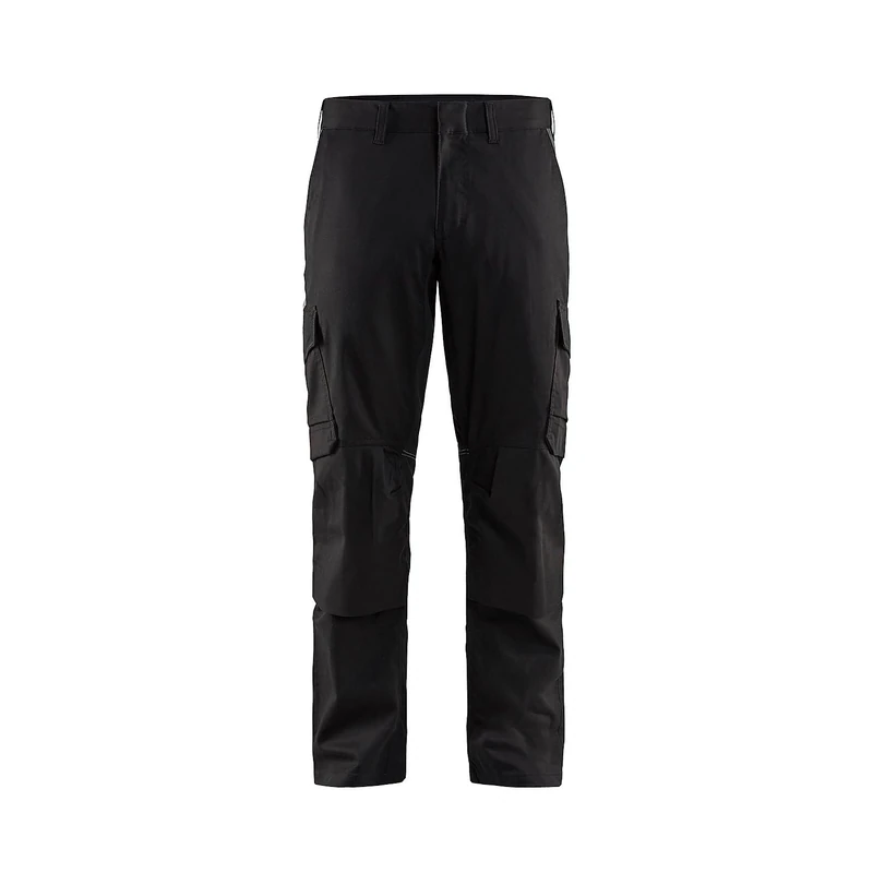 Blaklader 144818329998C68 Industrial Stretch Work Trousers with Knee Pad Pockets, Black/Dark Grey, Size C68