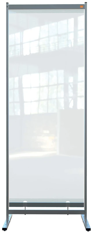 Nobo Desk Screen, 2 m High Clear PVC Room Divider, Premium Plus, 800 x 2000 mm, 1915552
