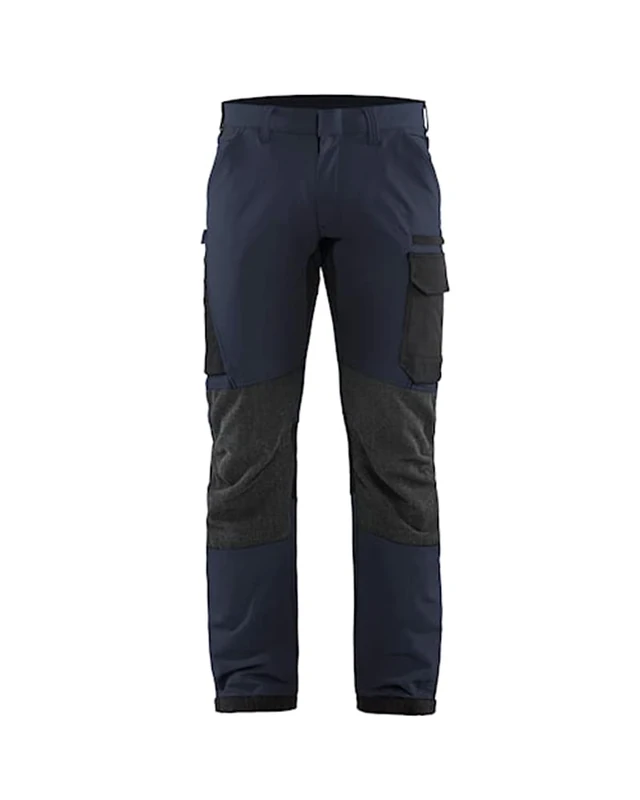 Blaklader 142216458699C154 4-Way Stretch Service Work Trousers, Dark Navy/Black, Size C154