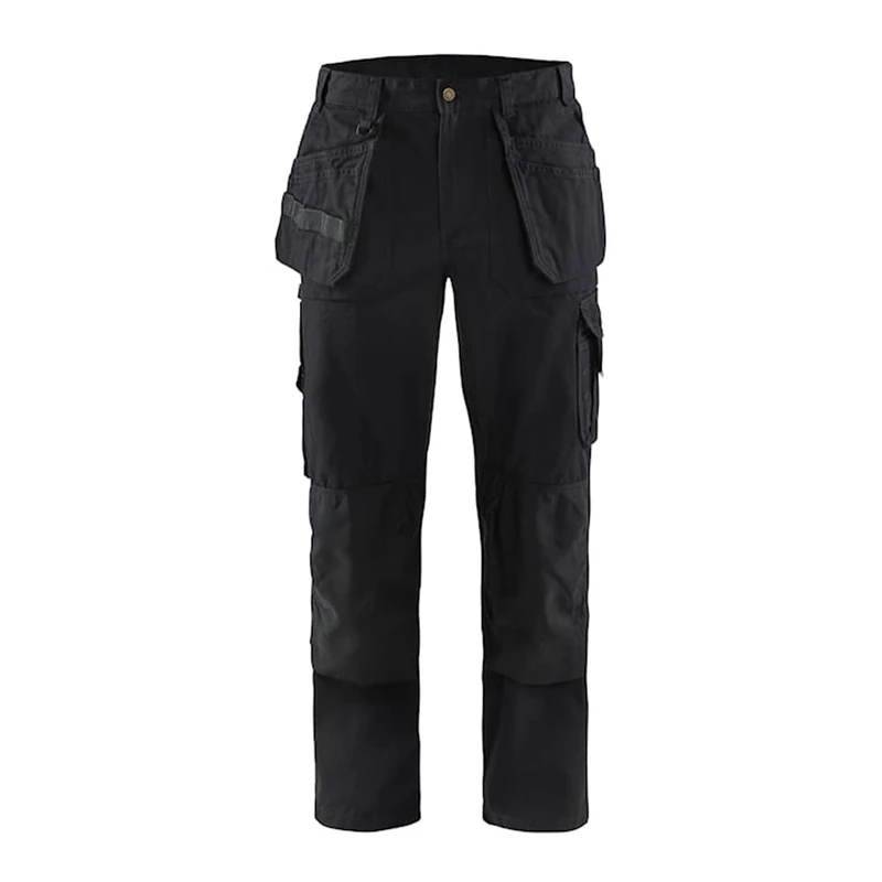 Blaklader 152216459933C52 4-Way Stretch Craftsman's Work Trousers, Black/Yellow, Size C52
