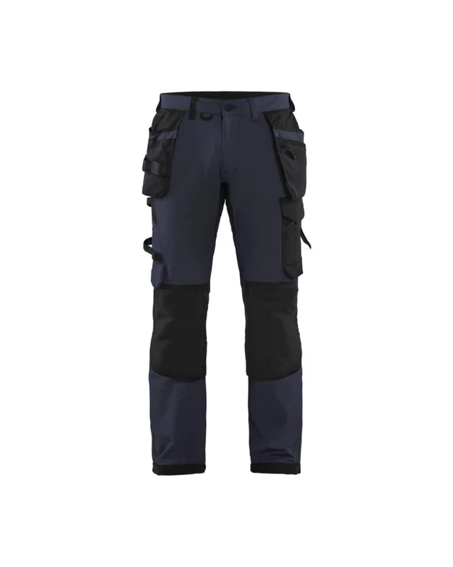 Blaklader 152216458699C150 4-Way Stretch Craftsman's Work Trousers, Dark Navy/Black, Size C150