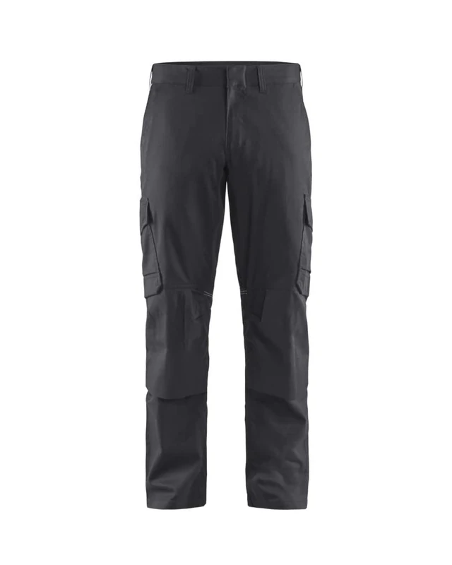 Blaklader 144818329699D108 Industrial Stretch Work Trousers with Knee Pad Pockets, Medium Grey/Black, Size D108