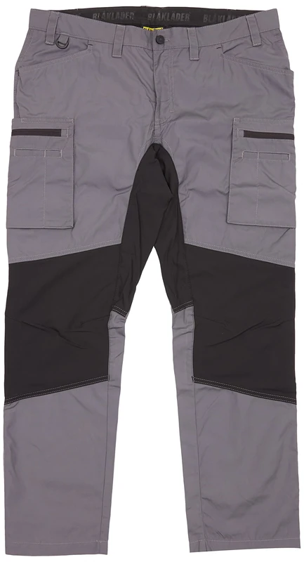 Blaklader 145918459699D124 Service Stretch Work Trousers, Medium Grey/Black, Size D124