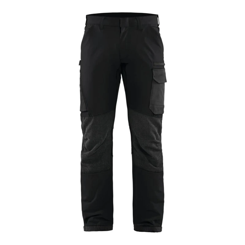 Blaklader 142216459998D100 4-Way Stretch Service Work Trousers, Black/Dark Grey, Size D100