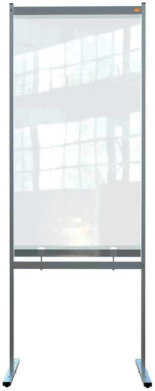 Nobo Desk Screen, 2 m High Clear PVC Room Divider, Premium Plus, 700 x 2000 mm, 1915558