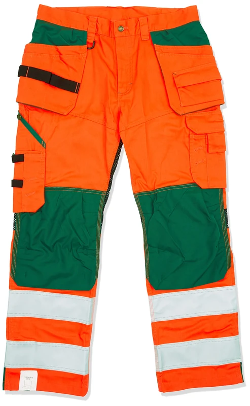 Blaklader 156518115349C44 High Vis Work Trousers with Ventilation Effect Orange/Green Size C44