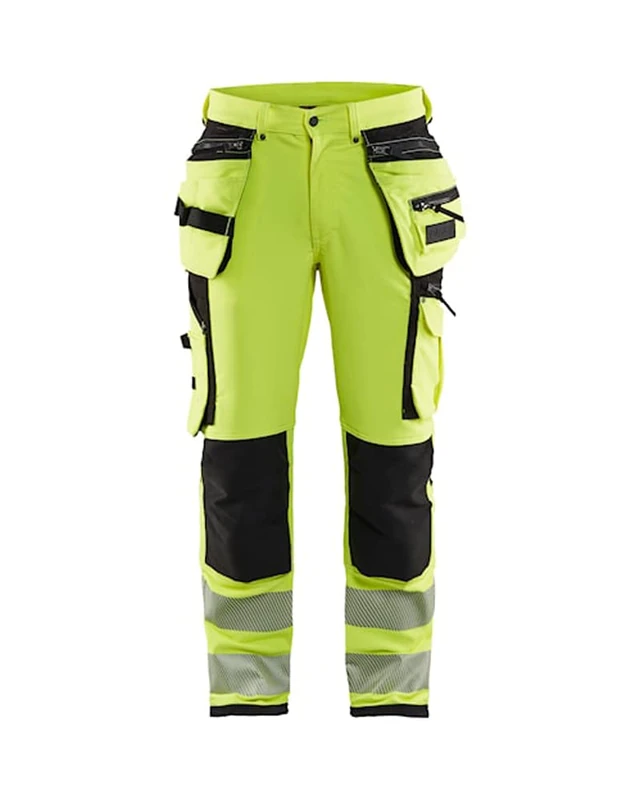 Blaklader 199716423399D92 4-Way Stretch High Visibility Trousers - Yellow/Black, Size D92