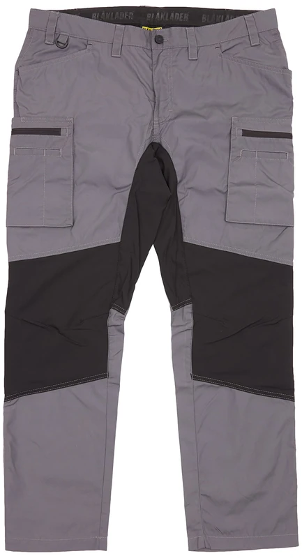 Blaklader 145918459699D116 Service Stretch Work Trousers, Medium Grey/Black, Size D116