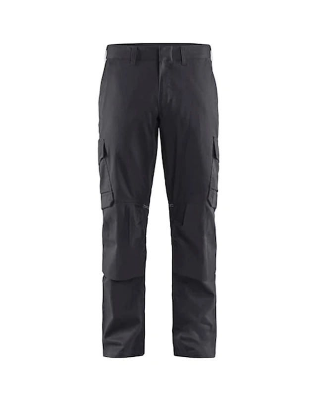 Blaklader 144818329699C60 Industrial Stretch Work Trousers with Knee Pad Pockets, Medium Grey/Black, Size C60