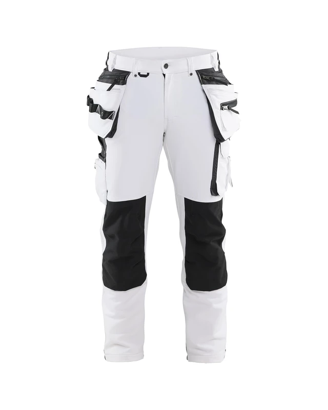 Blaklader 107916451098C62 4-Way Stretch Painter's Trousers, White/Dark Grey, Size C62