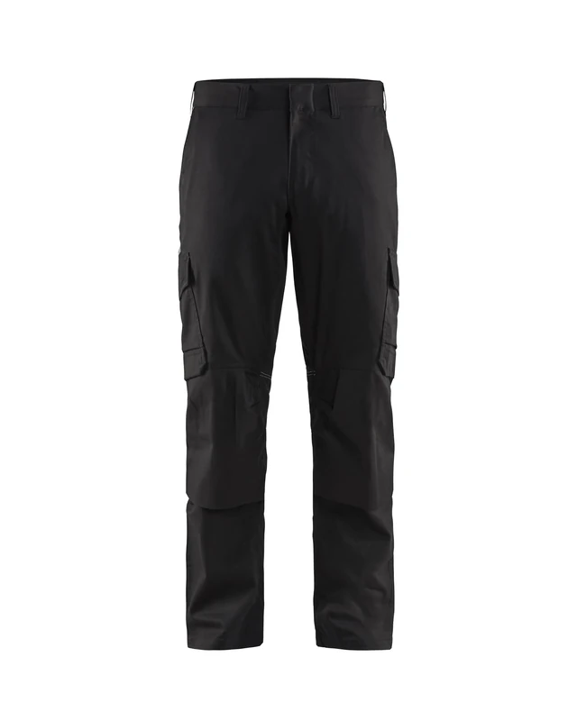 Blaklader 144818329900C150 Industrial Stretch Work Trousers with Knee Pad Pockets, Black, Size C150