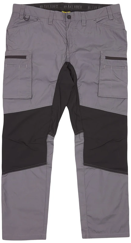 Blaklader 145918459699D100 Service Stretch Work Trousers, Medium Grey/Black, Size D100