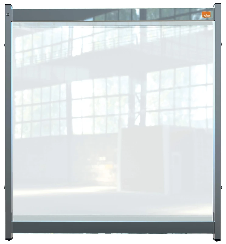 Nobo Desk Screen, 1.65 m High Clear PVC Desk Divider, Premium Plus, 750 x 820 mm, 1915550