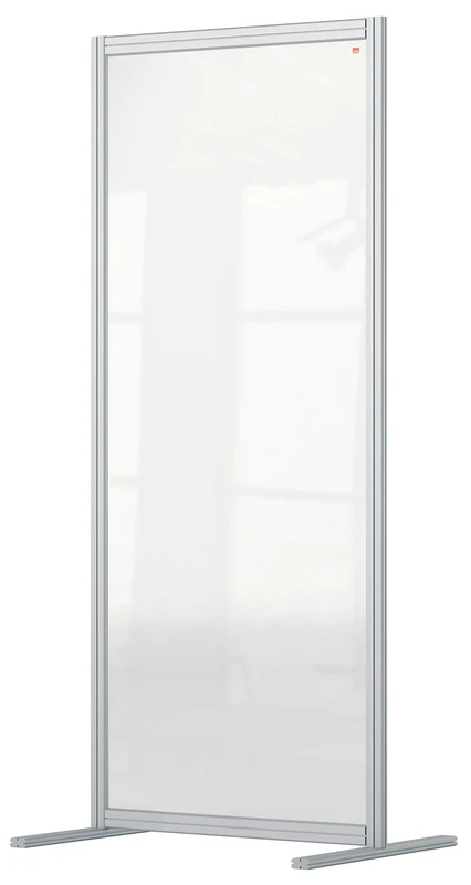Nobo Acrylic Room Divider, 1.8 m High, Modular Screen, Premium Plus, 600 x 1800 mm, Clear, 1915516