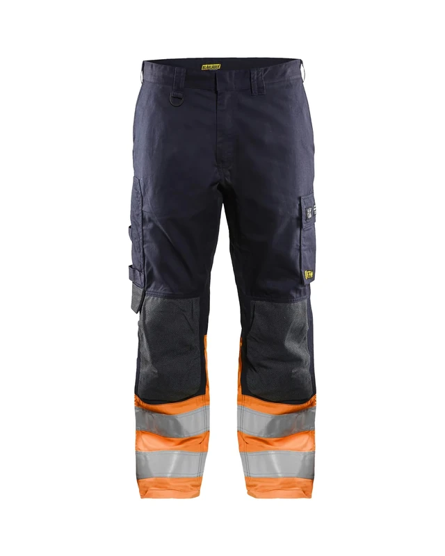 Blaklader 148815138953D112 Multinorm Inhärent Work Trousers, Navy/Orange, Size D112