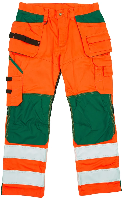Blaklader 156518115349D108 High Vis Work Trousers with Ventilation Effect Orange/Green Size D108