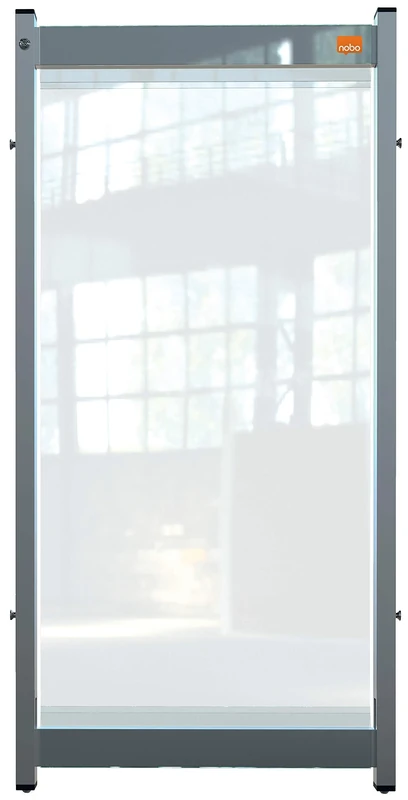 Nobo Desk Screen, 1.65 m High Clear PVC Desk Divider, Premium Plus, 400 x 820 mm, 1915549