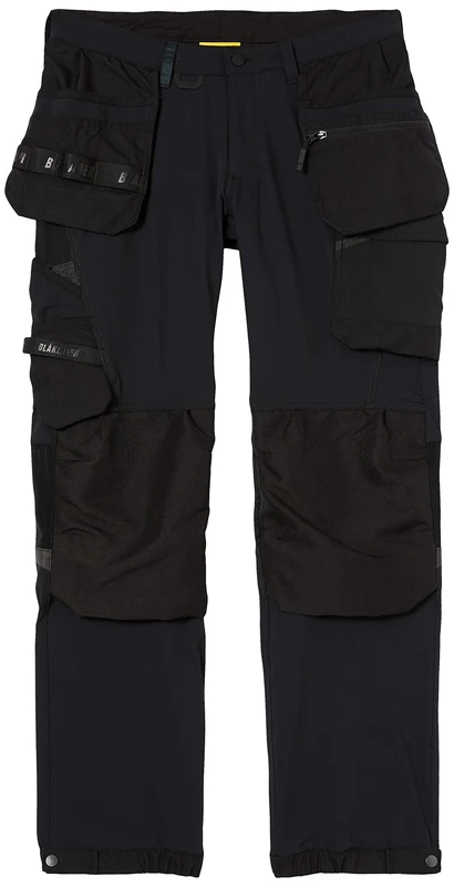 Blaklader 152216459998C60 4-Way Stretch Craftsman Work Trousers, Black/Dark Grey, Size C60