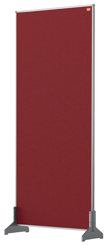 Nobo Impression Pro 1.8 m High Desk Divider, Felt Surface, Red, 400 x 1000 mm, 1915514