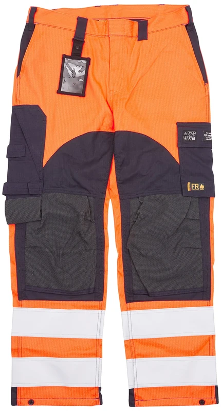 Blaklader 158815135389D104 Multinorm Inhärent Work Trousers, High Vis Orange/Navy, Size D104