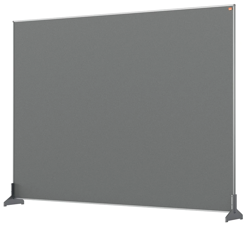 Nobo Impression Pro 1.8 m High Desk Divider, Felt Surface, Grey, 1400 x 1000 mm, 1915500