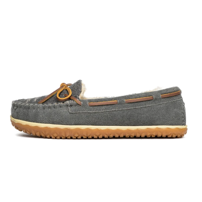 Minnetonka Women's Tilia Moccasin, Grey, 8 UK