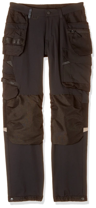 Blaklader 152216459998C56 4-Way Stretch Craftsman's Work Trousers, Black/Dark Grey, Size C56