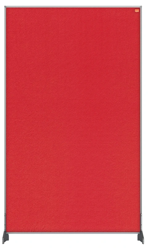 Nobo Impression Pro 1.8 m High Desk Divider, Felt Surface, Red, 600 x 1000 mm, 1915513