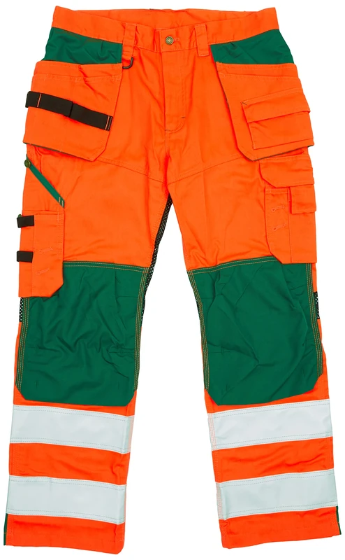 Blaklader 156518115349D88 High Vis Work Trousers with Ventilation Effect, High Vis Orange/Green, Size D88